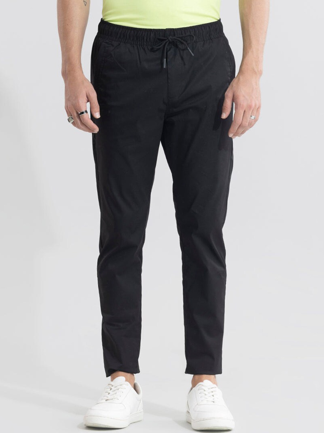 

Snitch Men Black Smart Loose Fit Jogger