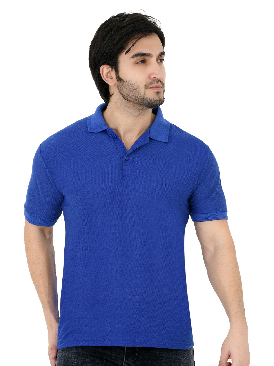 

BAESD Polo Collar Short Regular Sleeves Casual T-shirt, Blue