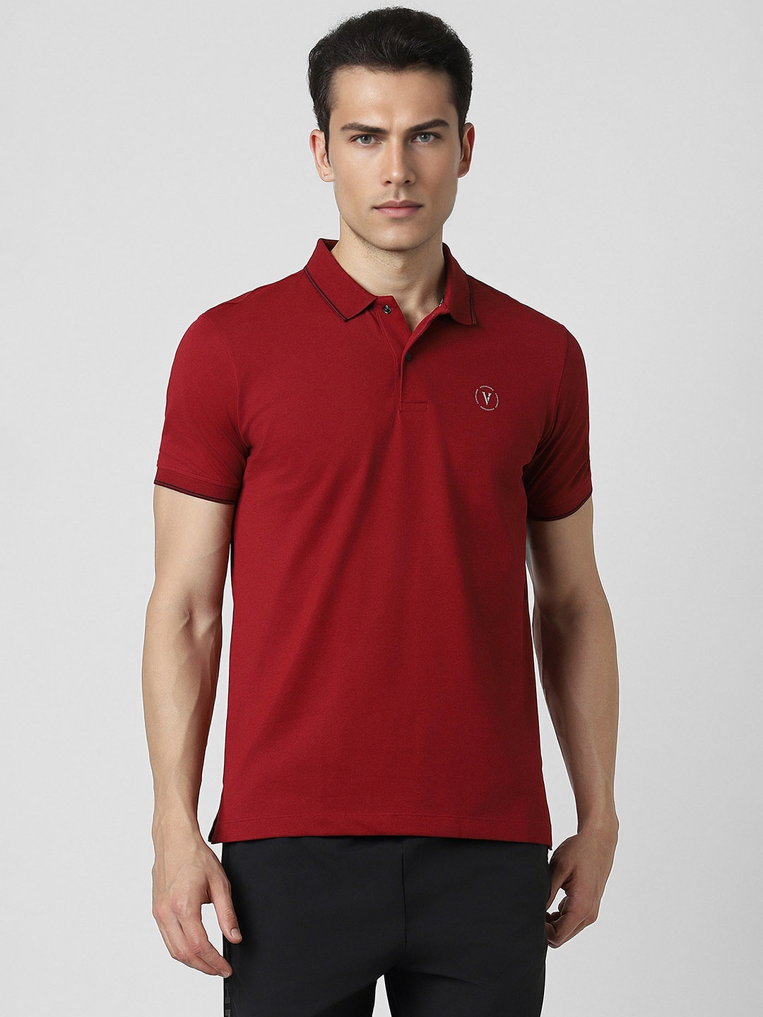 

Van Heusen Flex Polo Collar Cotton T-shirt, Red