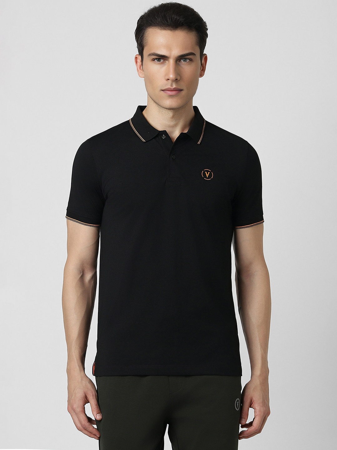 

Van Heusen Flex Polo Collar Short Sleeves Sports T-shirt, Black