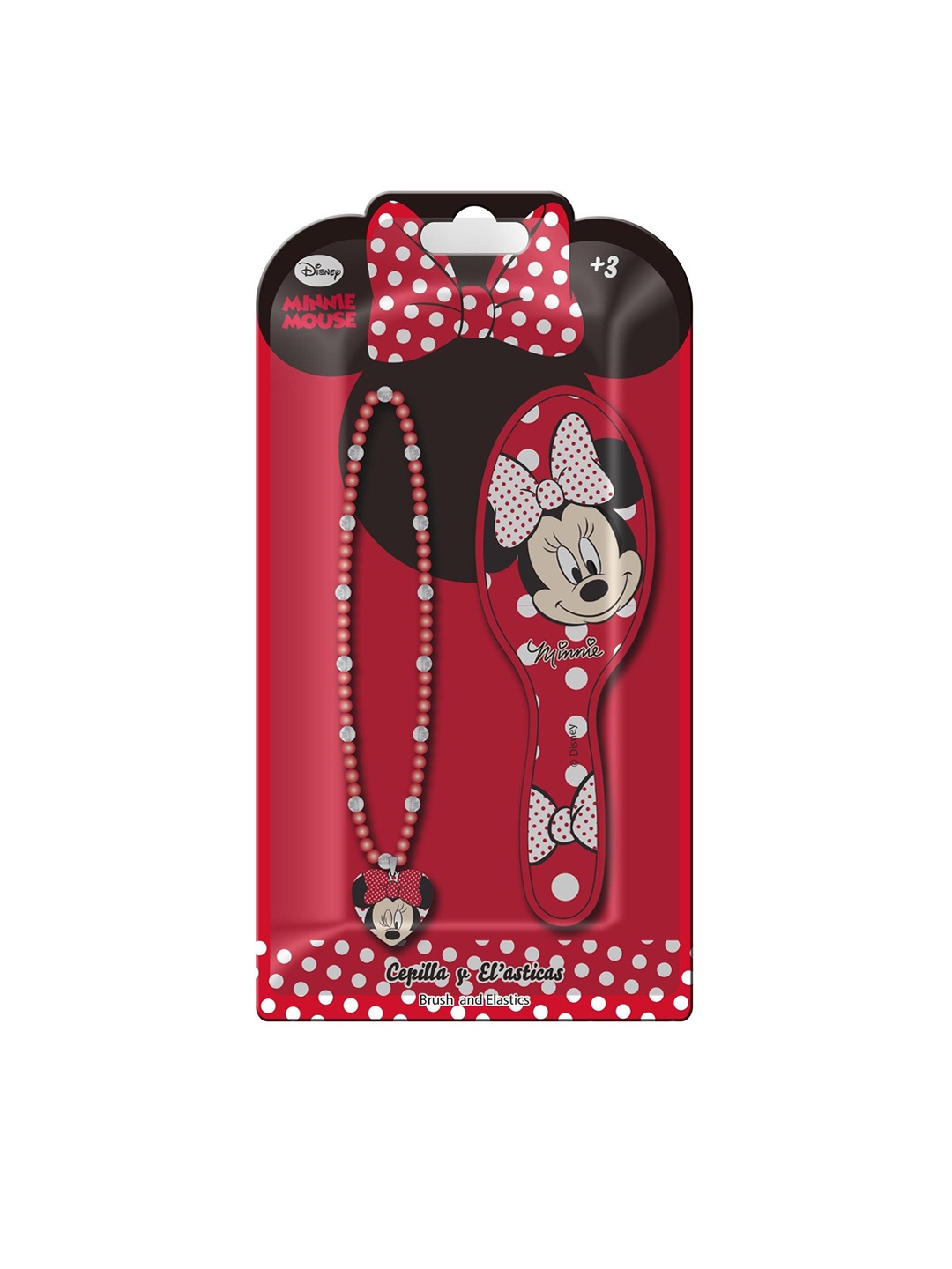 

Lil Diva Girls Red Minnie Mouse Hairbrush with Necklace