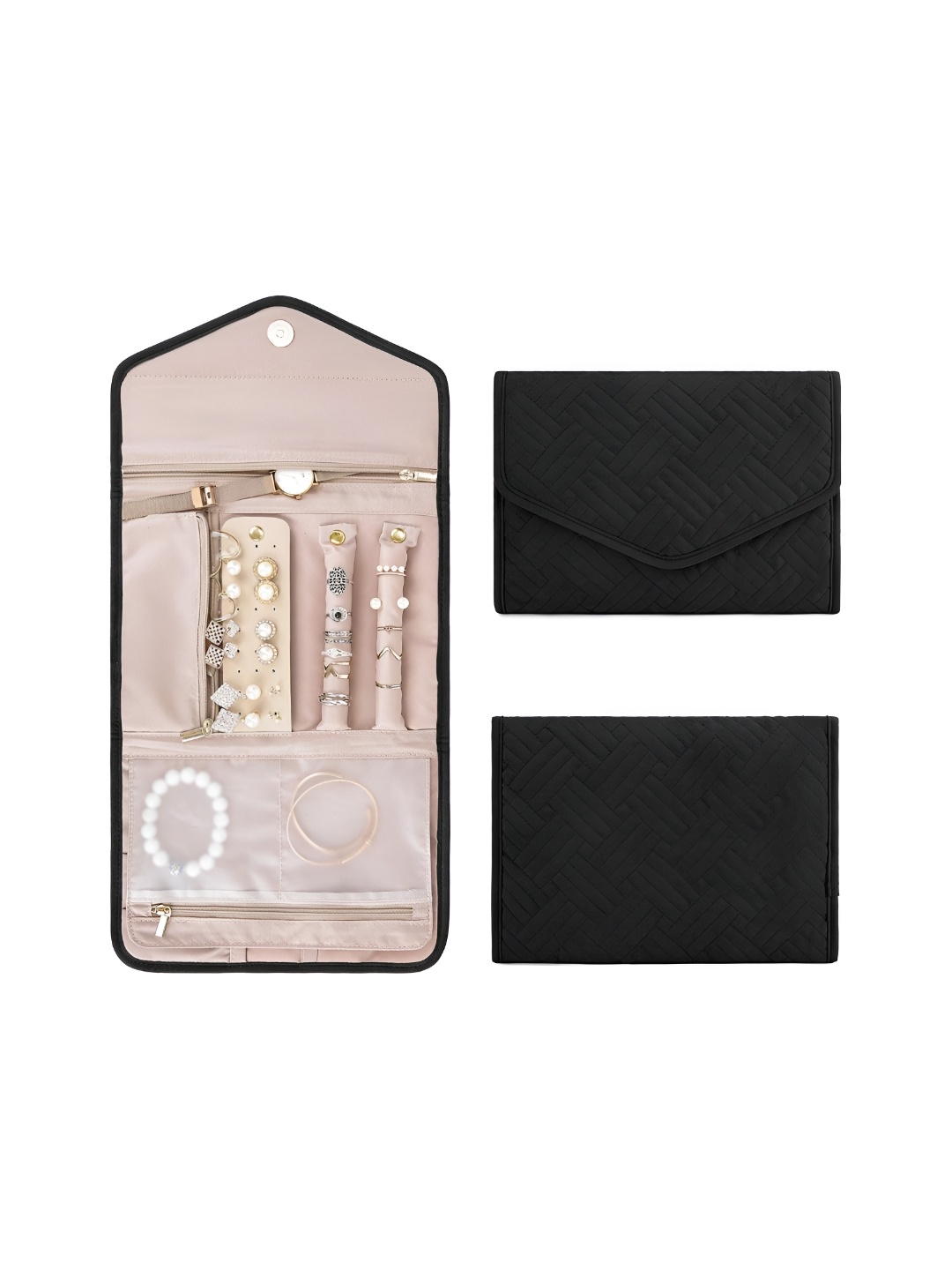 

Yellow Chimes Black Wardrobe Jewellery Organiser