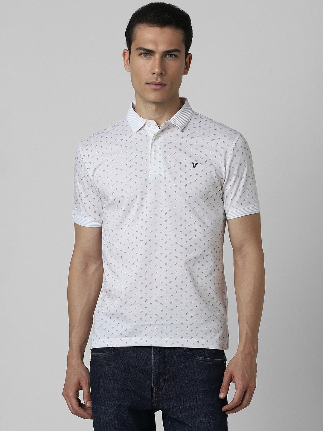 

Van Heusen Sport Abstract Printed Polo Collar T-shirt, White
