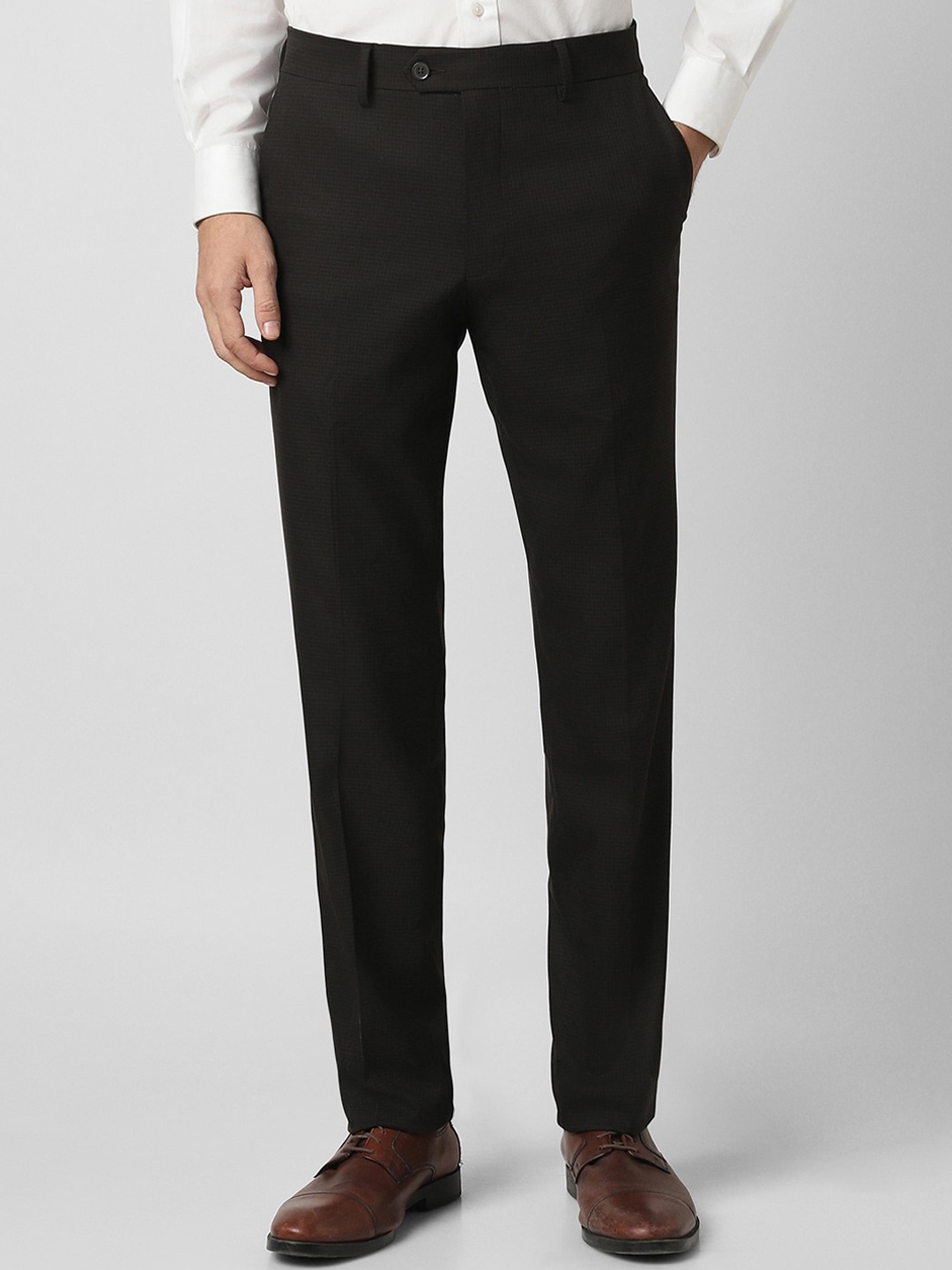 

Van Heusen Men Slim Fit Formal Trousers, Brown