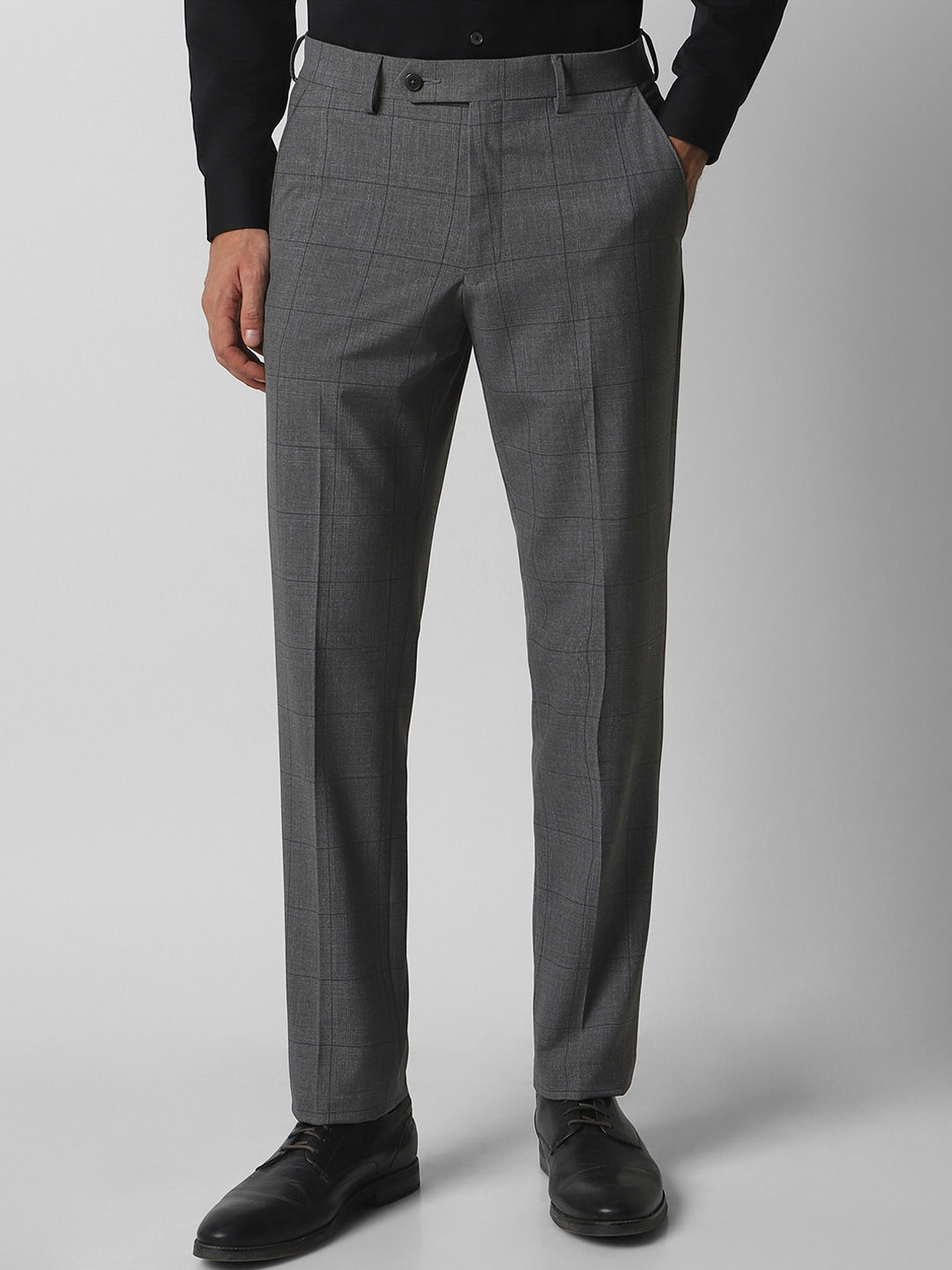 

Van Heusen Men Slim Fit Formal Trousers, Grey