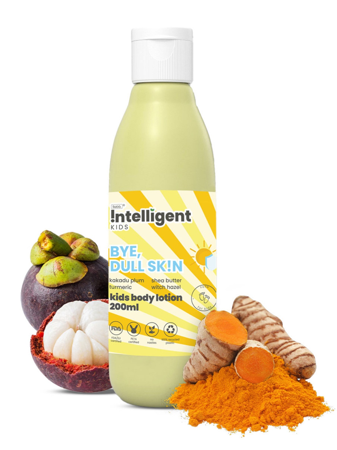 

Tuco Intelligent Kids Bye Dull Skin Body Lotion with Kakadu Plum & Witchhazel - 200 ml, Yellow