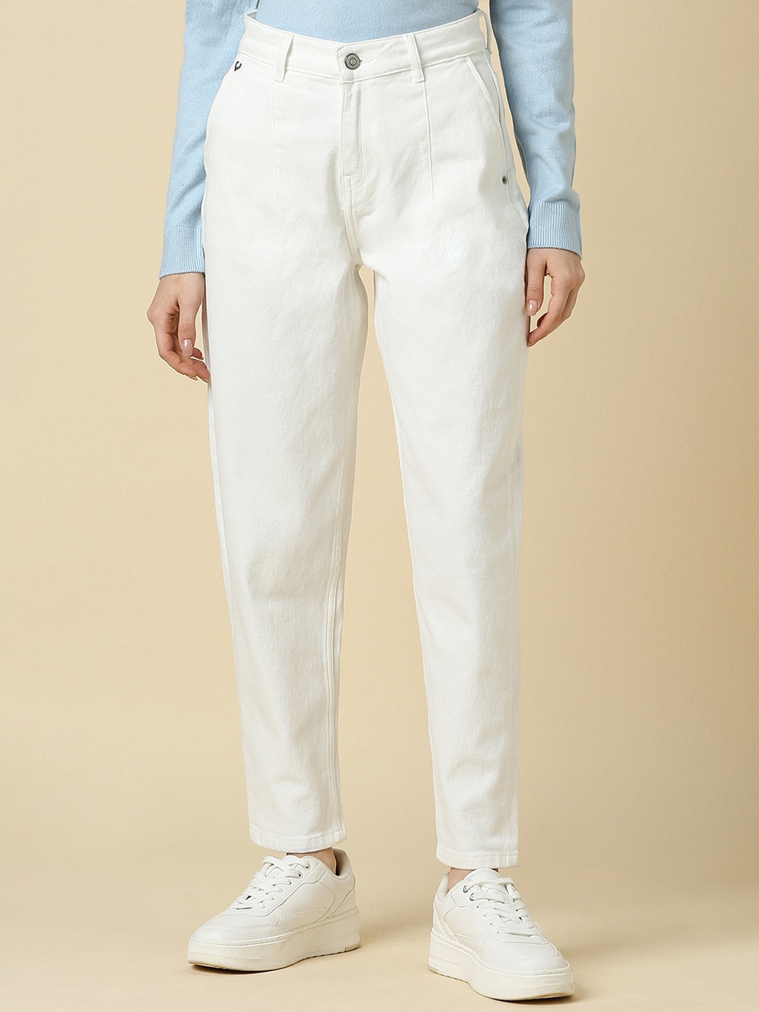 

Allen Solly Woman Mid-Rise Light Shade Clean Look Stretchable Jeans, White