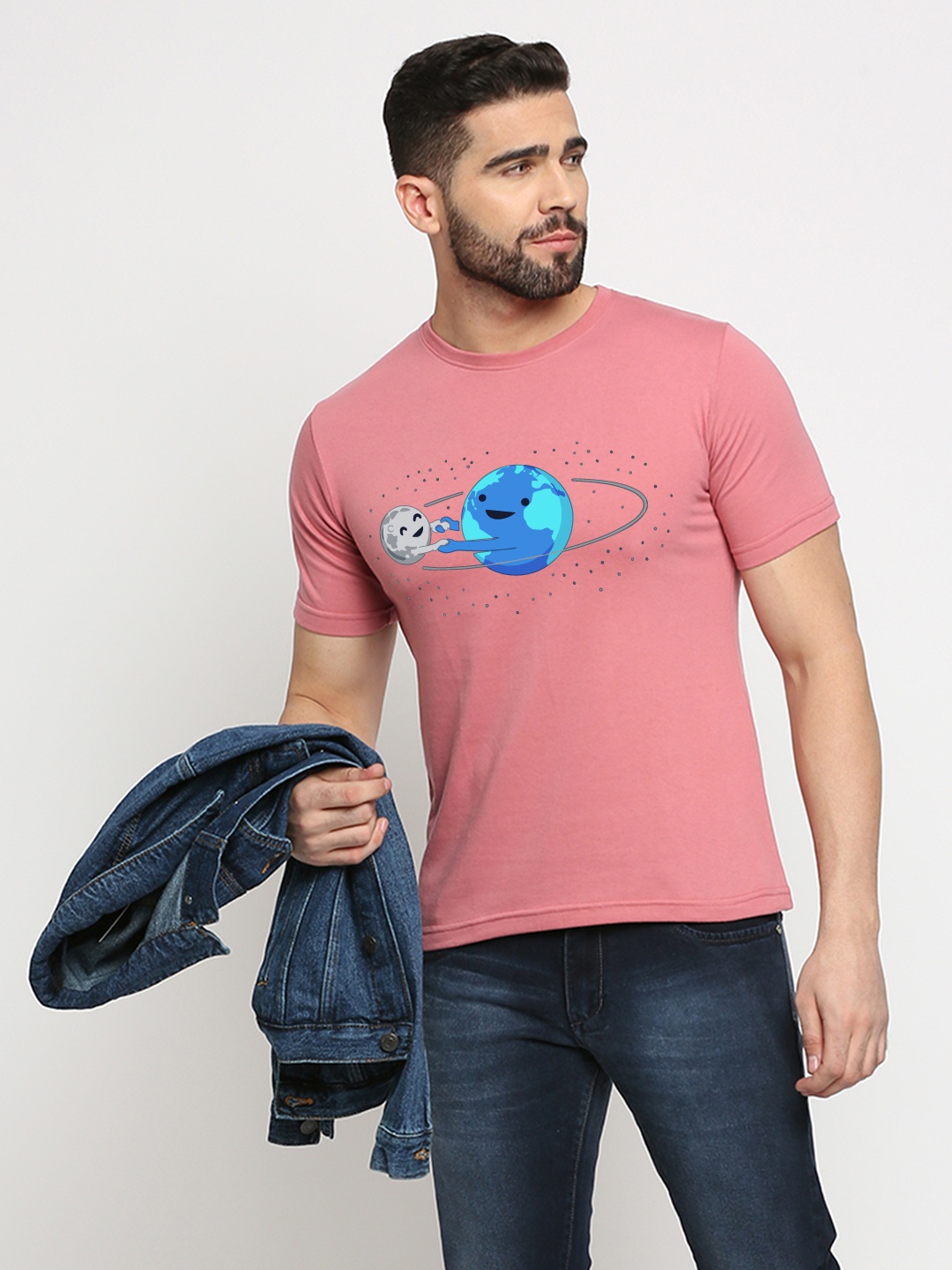 

MOD ECRU Unisex Graphic Printed Pure Cotton T-shirt, Pink