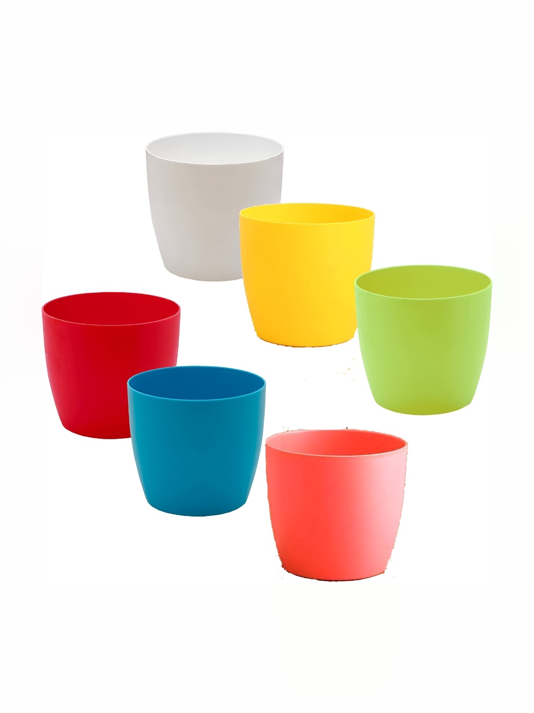 

AGAMI DREAM NURSERY Red & Yellow 6 Pieces Textured Planters