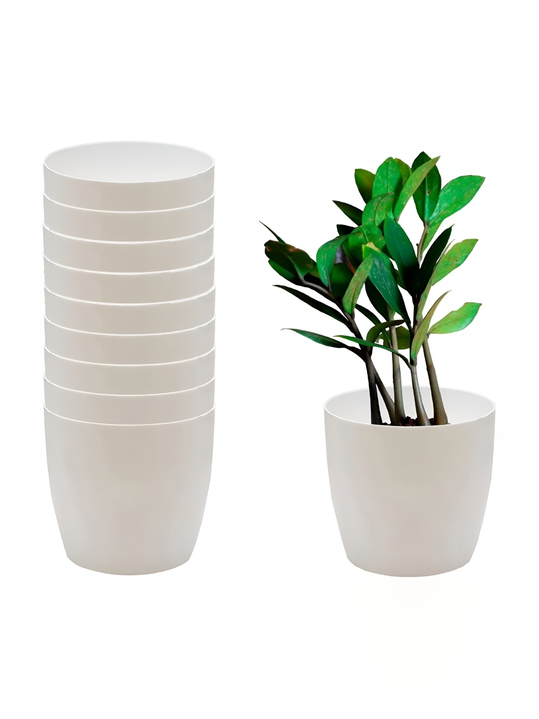 

AGAMI Ubbiskart Houseware White 10 Pieces Planters