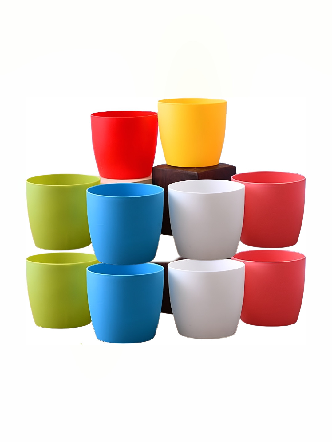 

AGAMI 10 Pieces Red & Green Planters