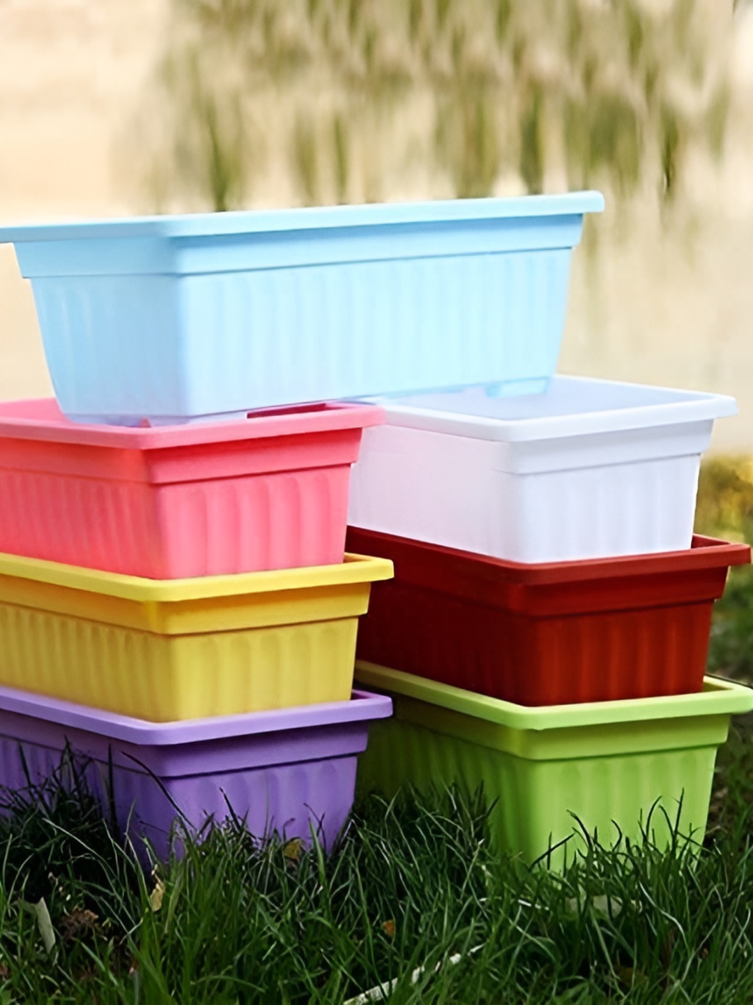 

AGAMI Ramanuj 7 Pieces Blue Jupiter Pot Planters