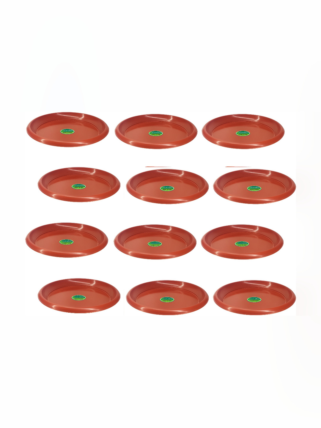 

AGAMI 12 Pieces Brown Pot Saucers