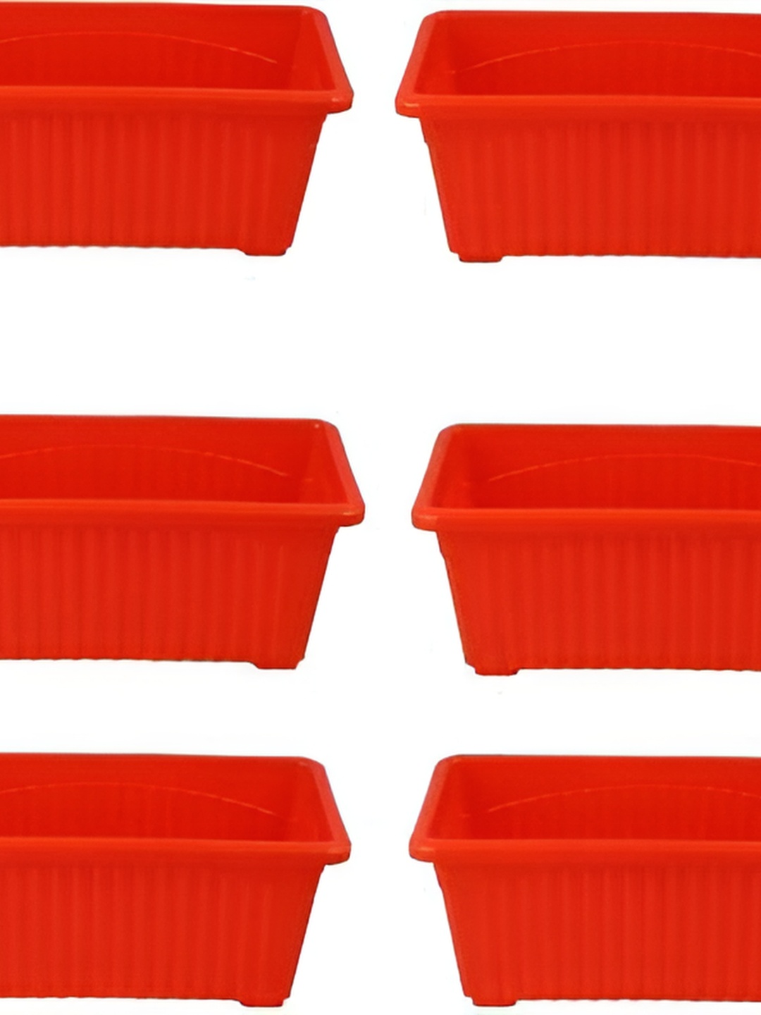 

AGAMI 6 Pieces Red Textured Planters