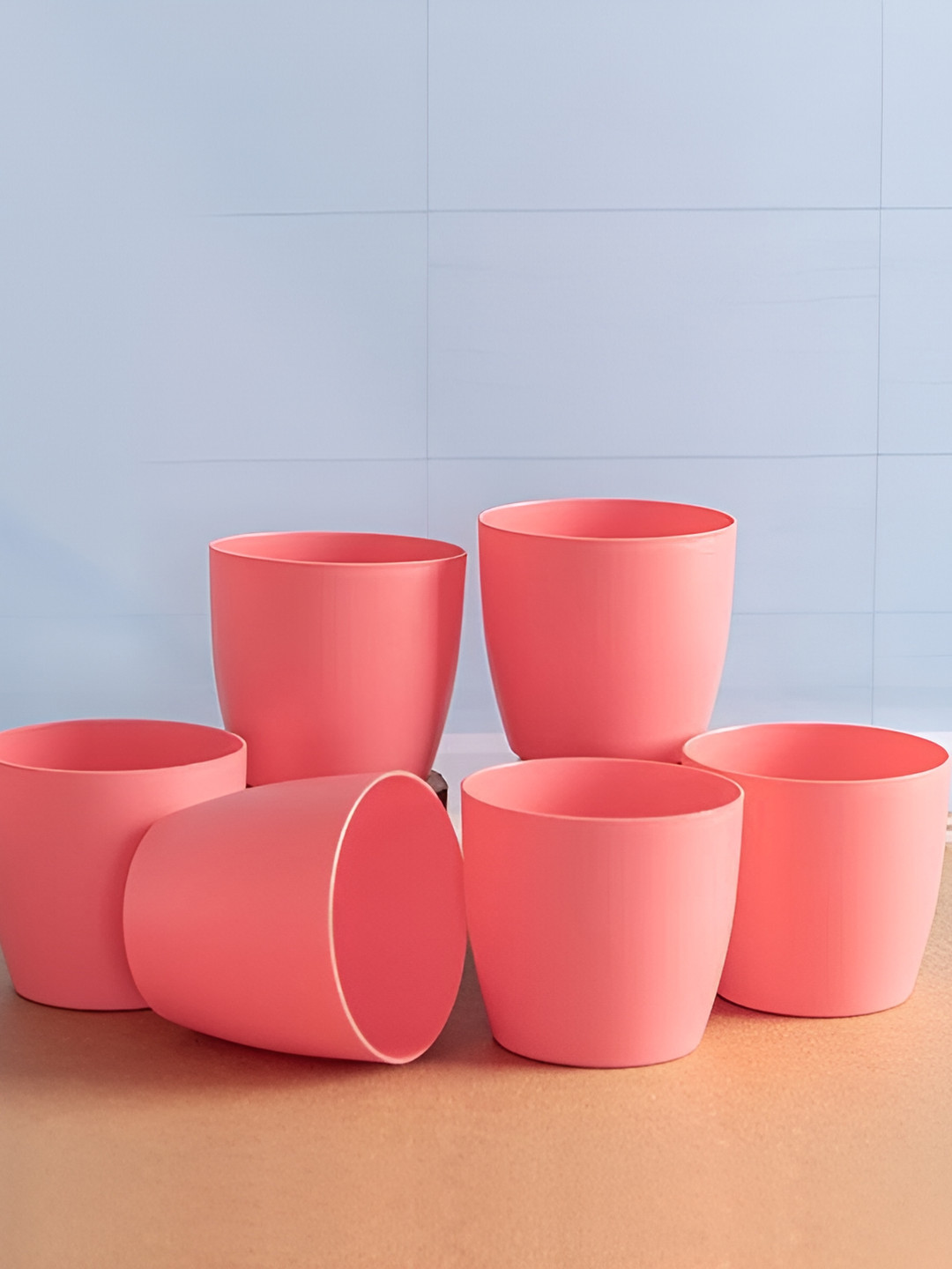 

AGAMI 6-Pcs Pink Flower Planters