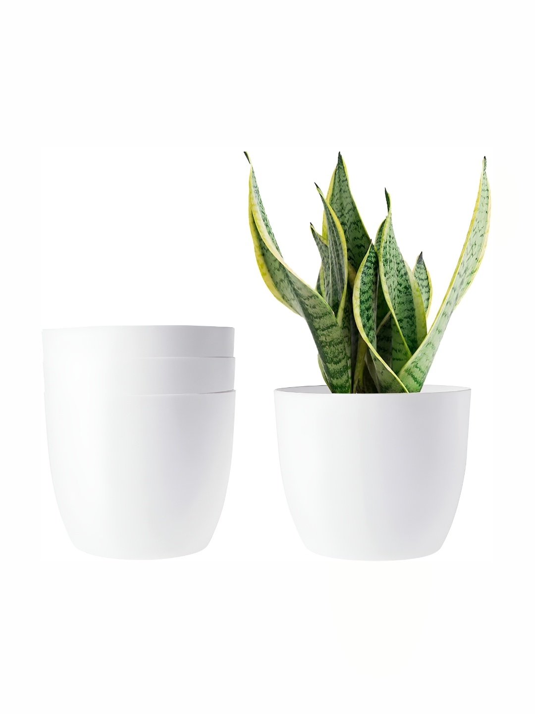 

AGAMI White 4Pcs Flower Planters