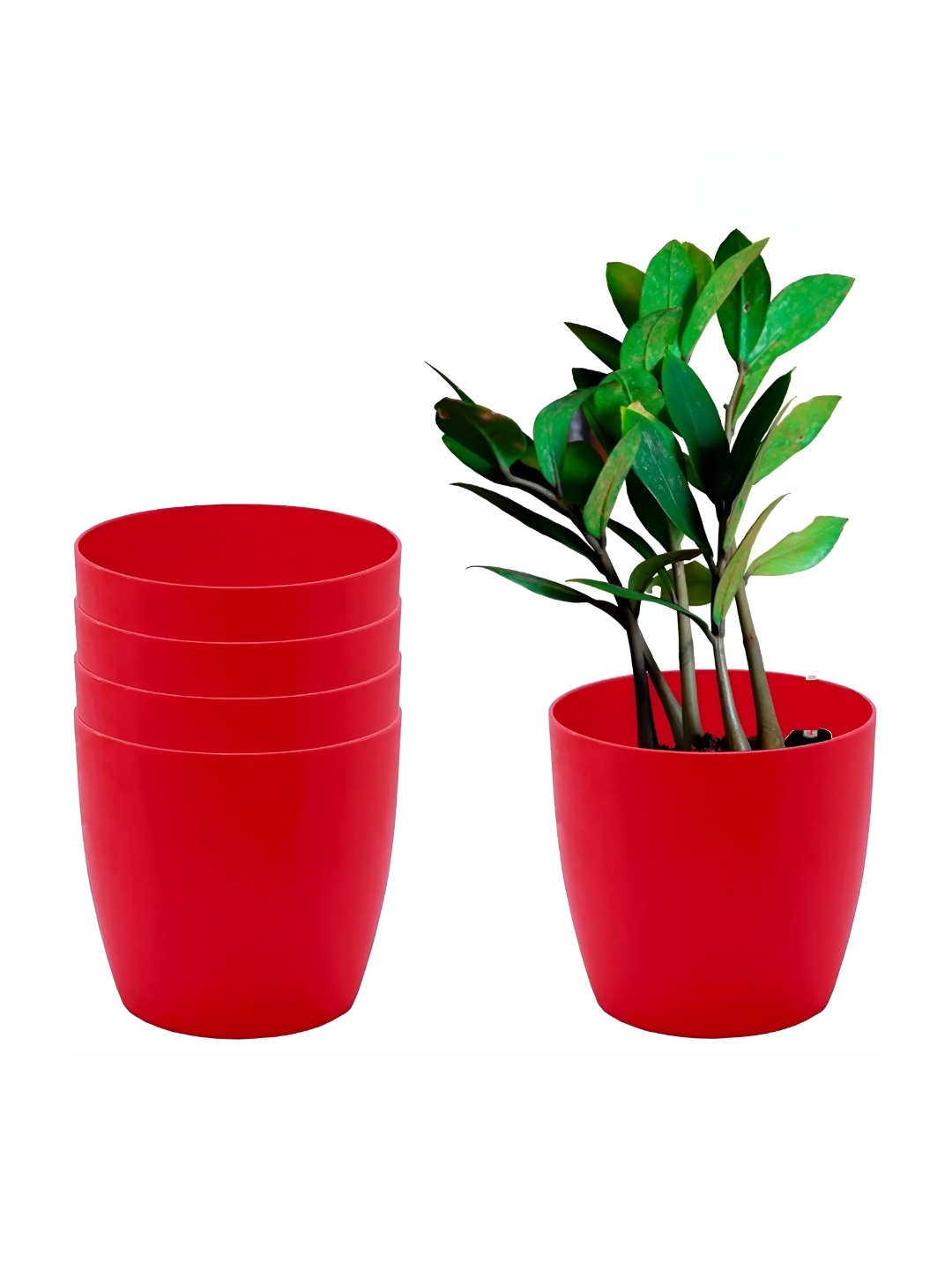 

AGAMI Red 5Pcs UBBISKART Flower Pots Planters