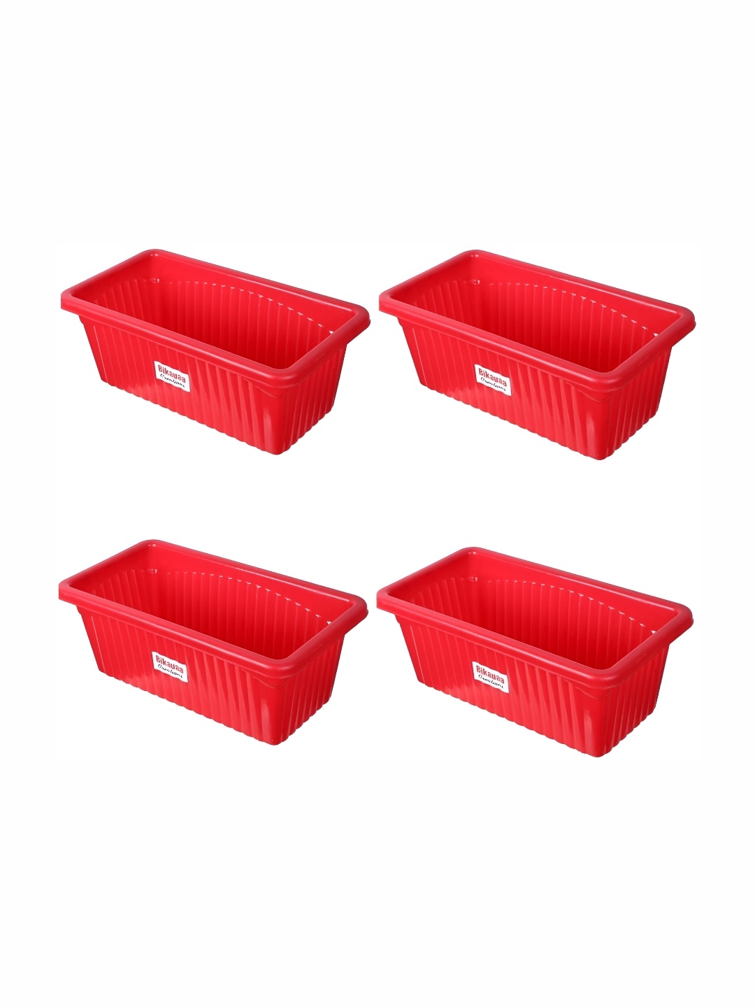 

AGAMI Red 4Pcs Rectangular Bikauaa Planters