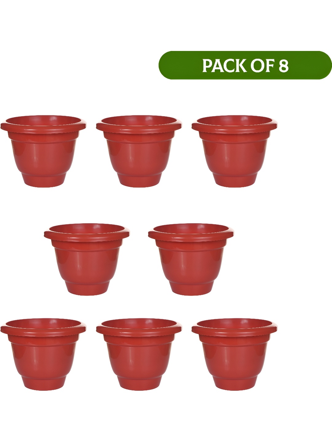 

AGAMI Brown 8Pcs Textured Planters