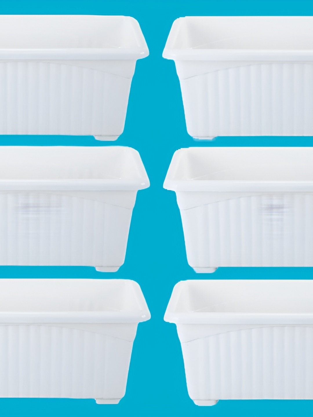 

AGAMI TFH White 6 Pieces Plant Container Set