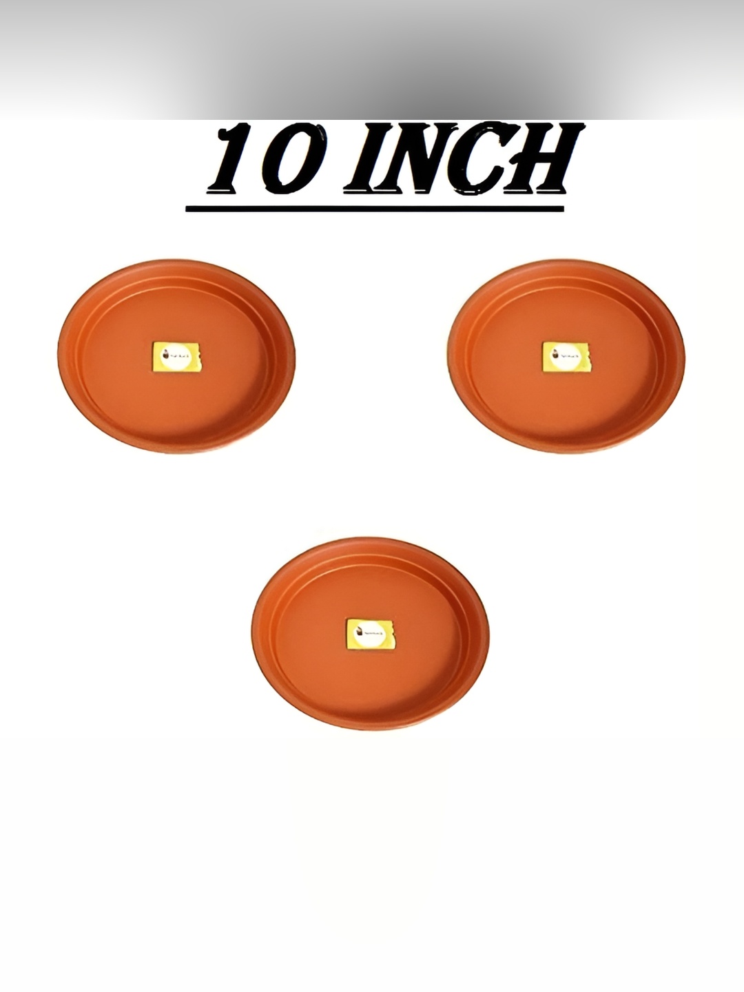 

AGAMI 3-Pcs Brown Round Shape Bottom Base Plate Tray