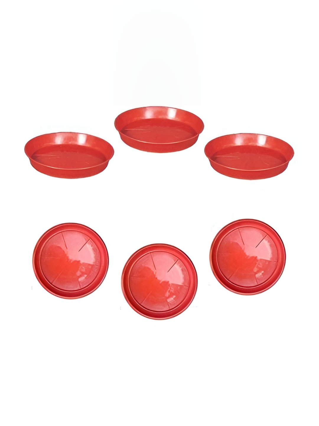 

AGAMI Green Grow Brown 6 Pieces Pots Base Plates