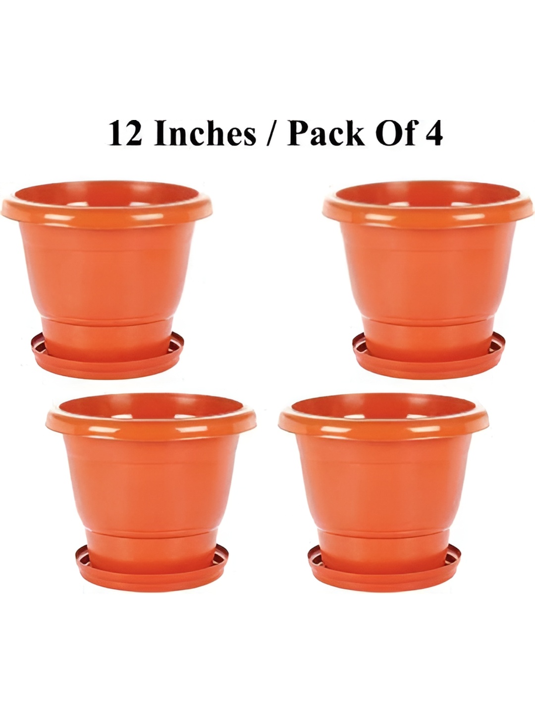 

AGAMI Orange 4 Pieces Textured Planters