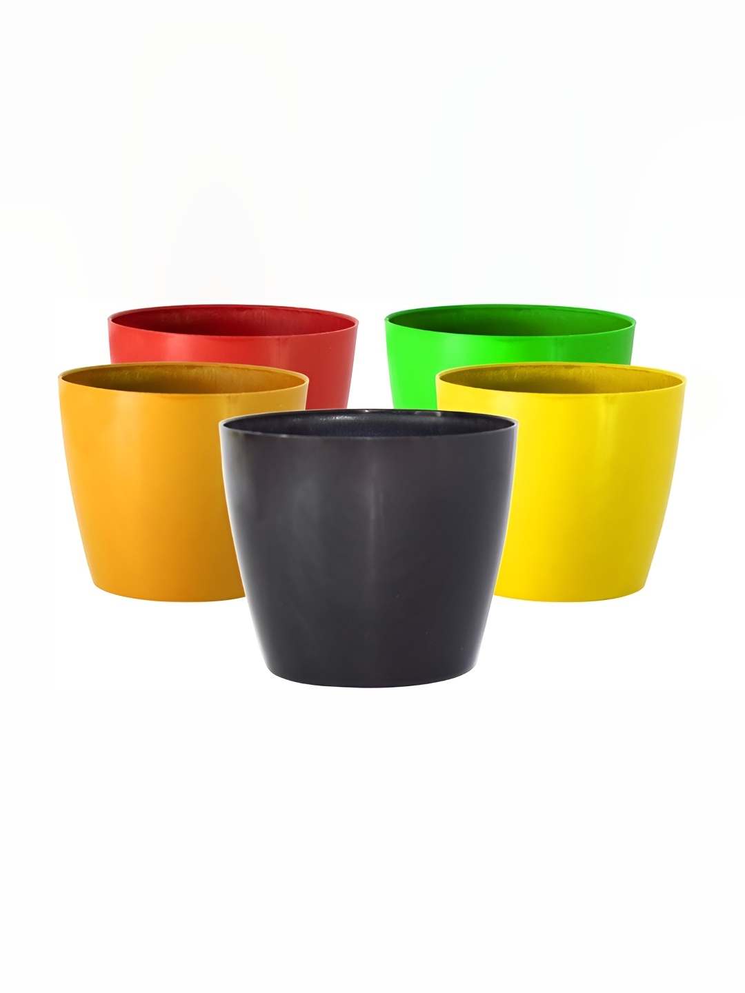 

AGAMI Greenium Black & Yellow 5 Pieces Planters