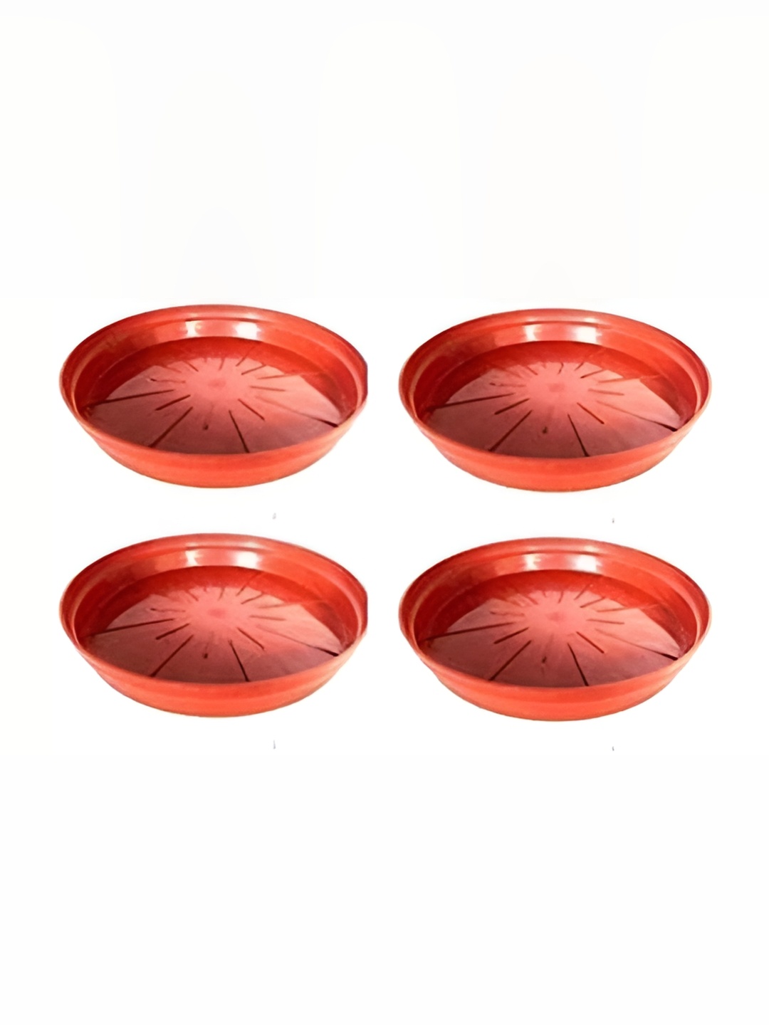 

AGAMI Brown 4 Pieces Textured Planter Trays