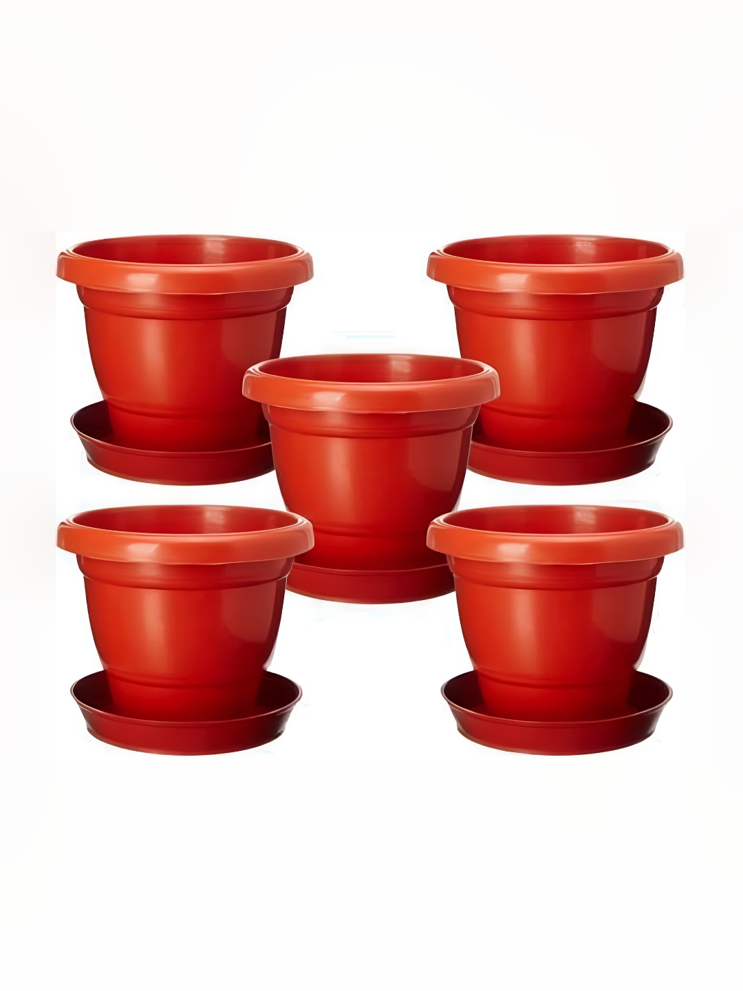 

AGAMI Ubbiskart Houseware Brown 5 Pieces Planters With Trays