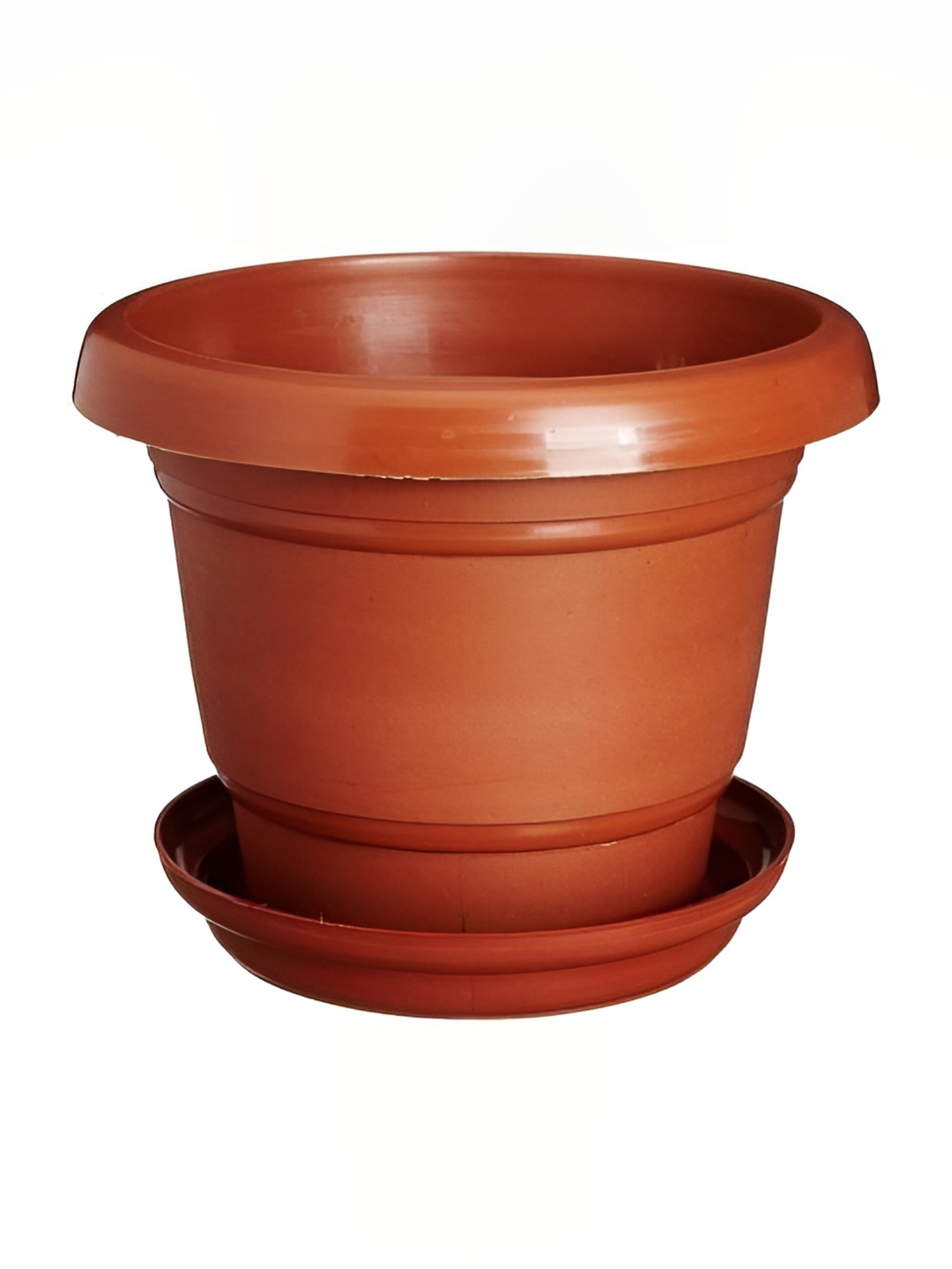 

AGAMI Ramanuj 12 Pieces Brown Planters With Tray