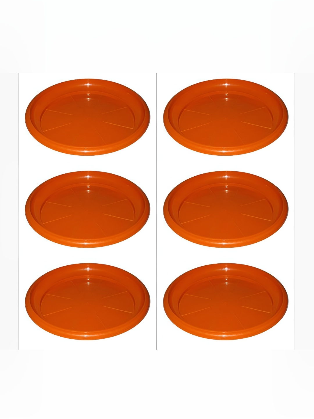 

AGAMI 6-Pcs Brown Round Shape Bottom Base Plate Tray