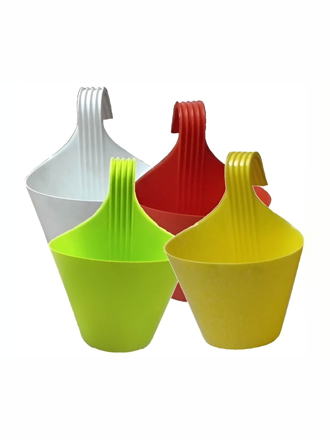 

AGAMI Ramanuj Red & Green 4 Pieces Hanging Planters
