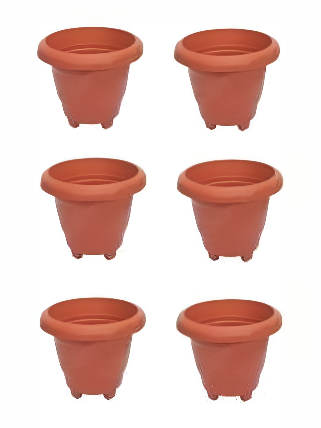 

AGAMI 6 Pieces Brown Round Planters