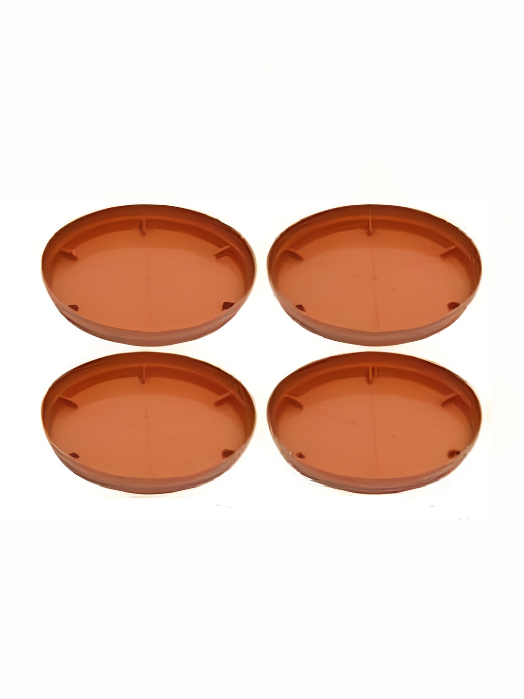 

AGAMI Virajsanchi 4 Pieces Brown Textured Planter Trays