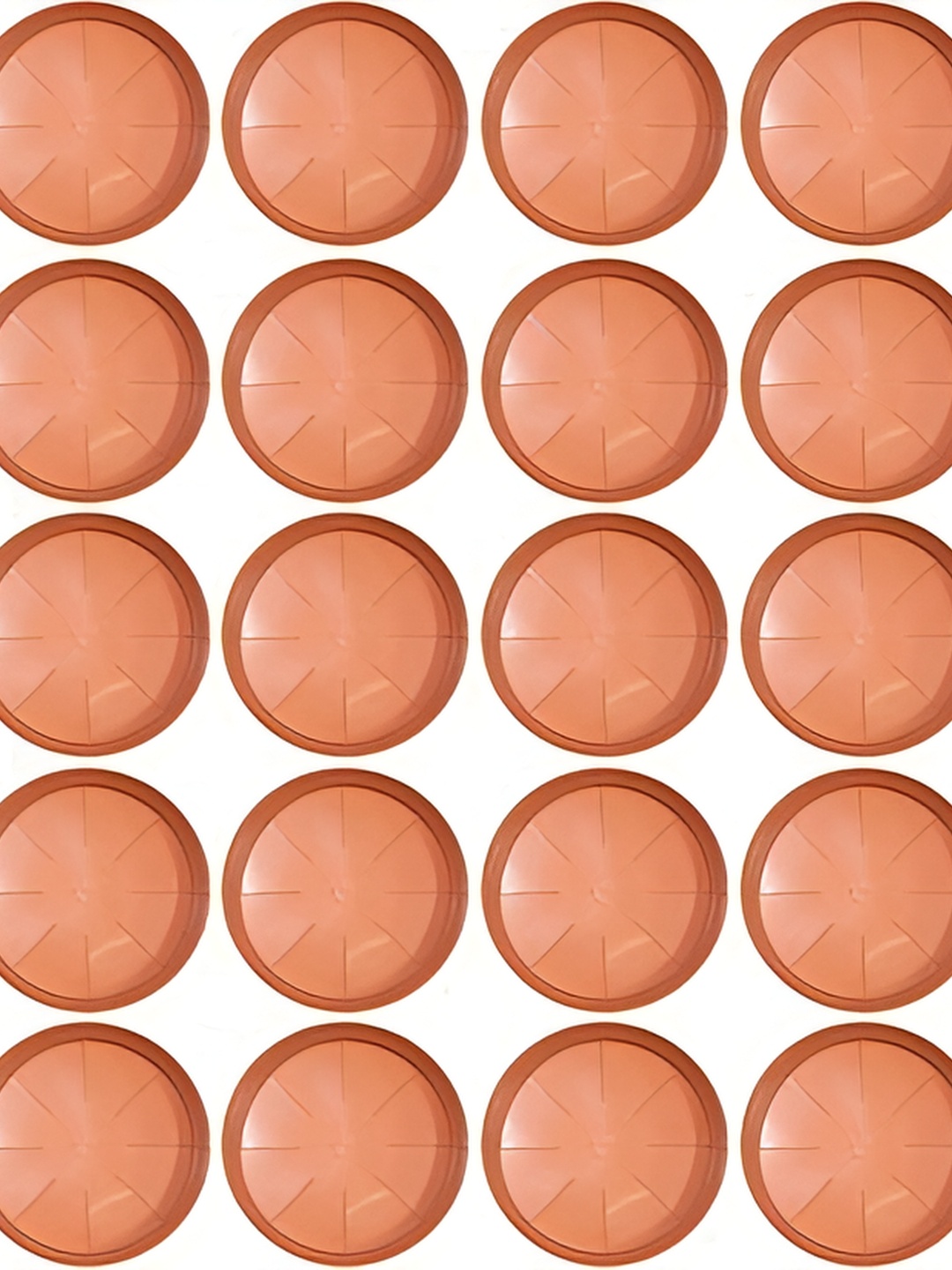 

AGAMI 20-Pcs Brown Round Shape Bottom Base Plate Tray
