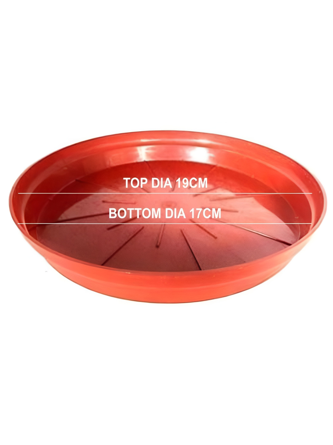 

AGAMI 10-Pcs Red Round Shape Bottom Base Plate Trays