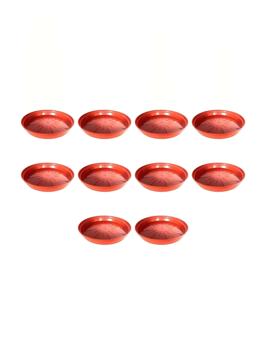 

AGAMI Chhaya 10-Pcs Red Round Plant Tray