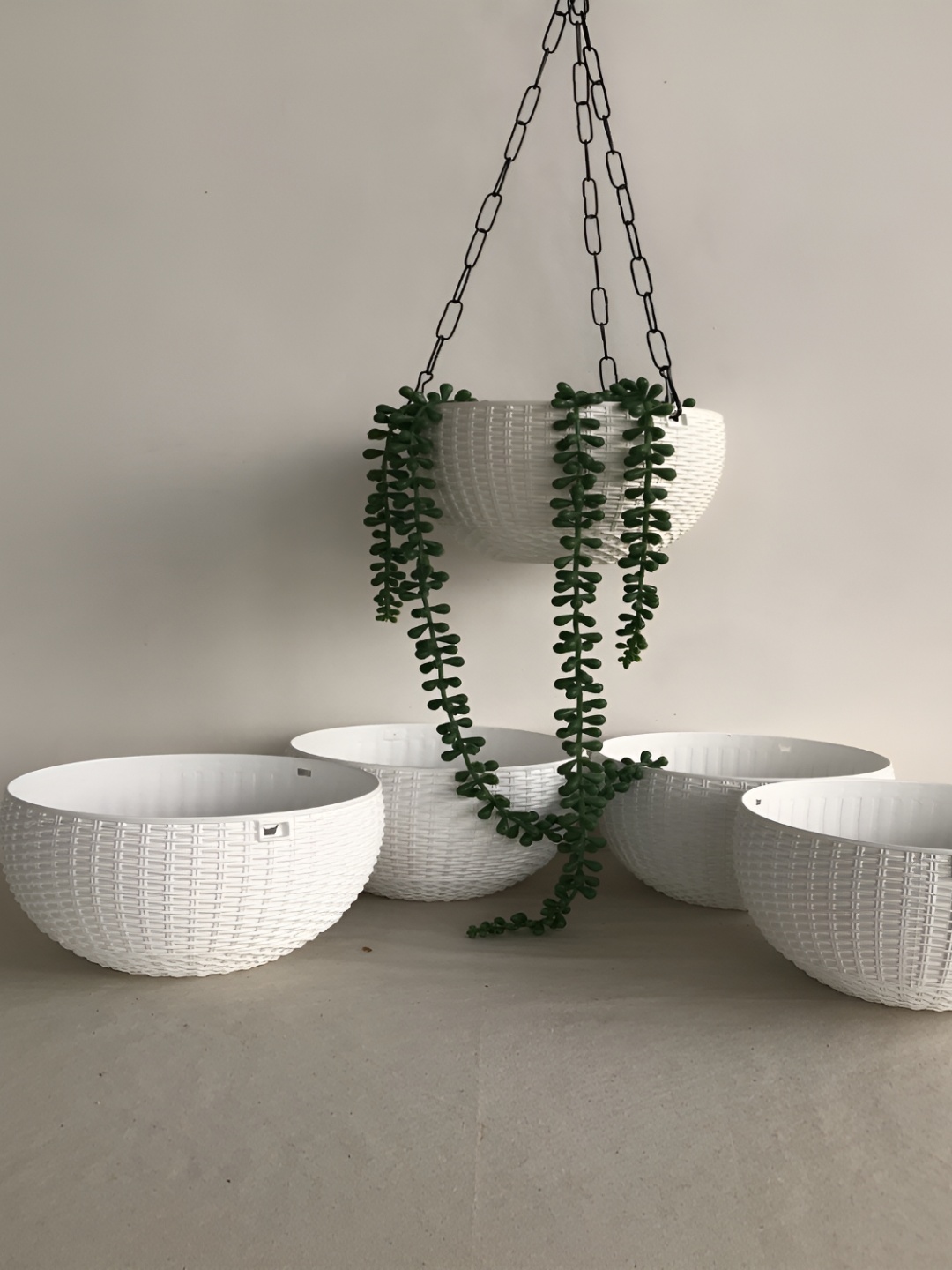 

AGAMI White 5Pcs Dazzle Agri Dazzle Agri Planters With Hangers
