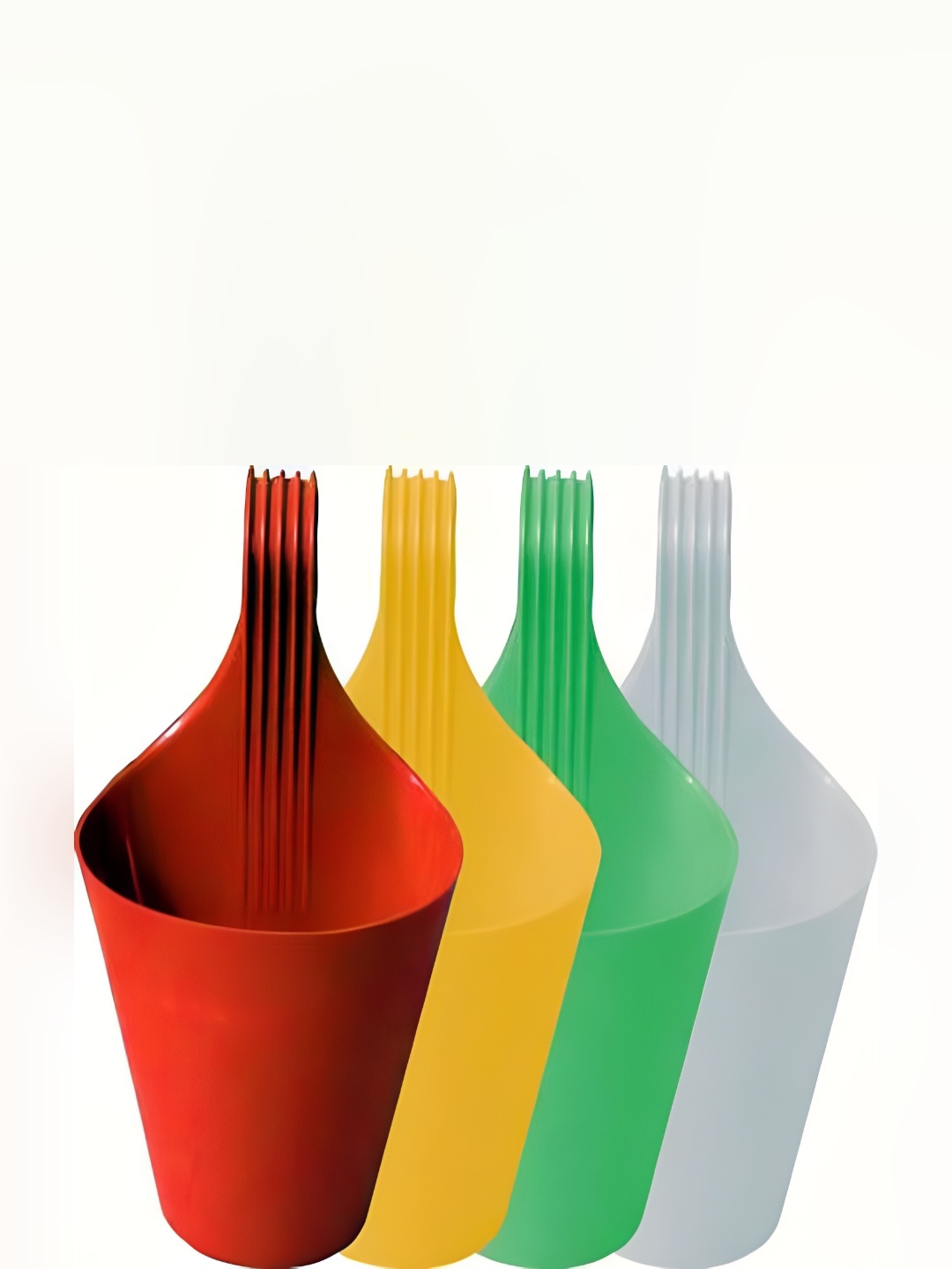 

AGAMI Red & Green 4Pcs Textured Spylove Hanging Planters