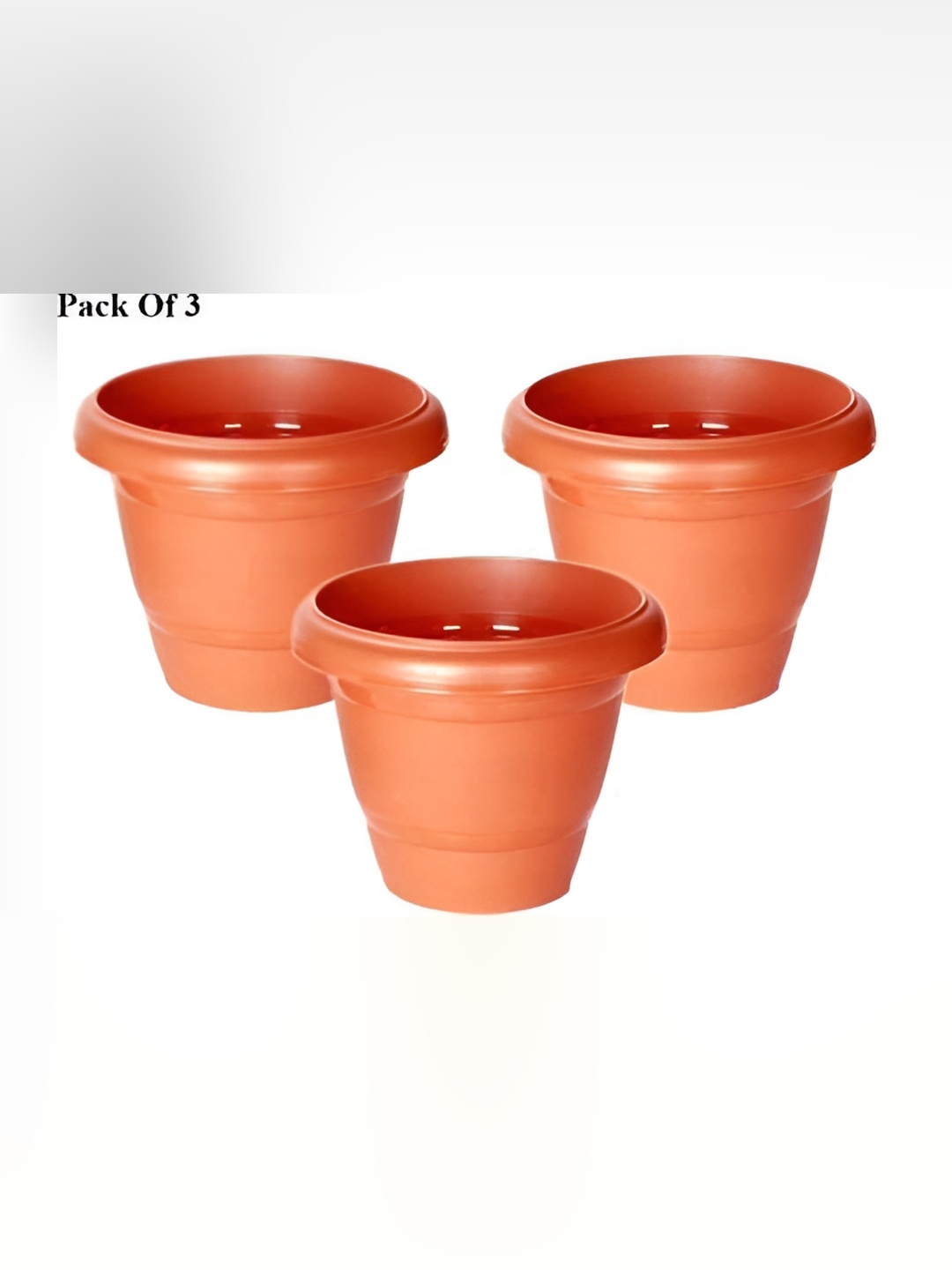 

AGAMI Brown 3Pcs Round Shaped Ramanuj Planters