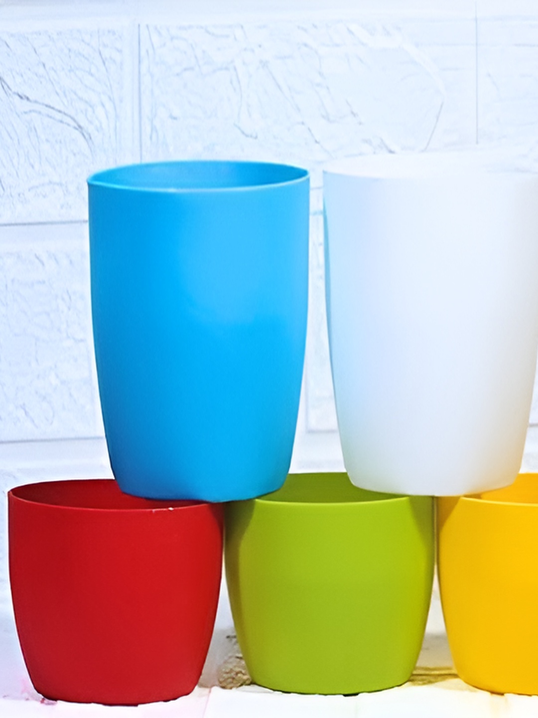 

AGAMI 5-Pcs Blue & Green Flower Planters