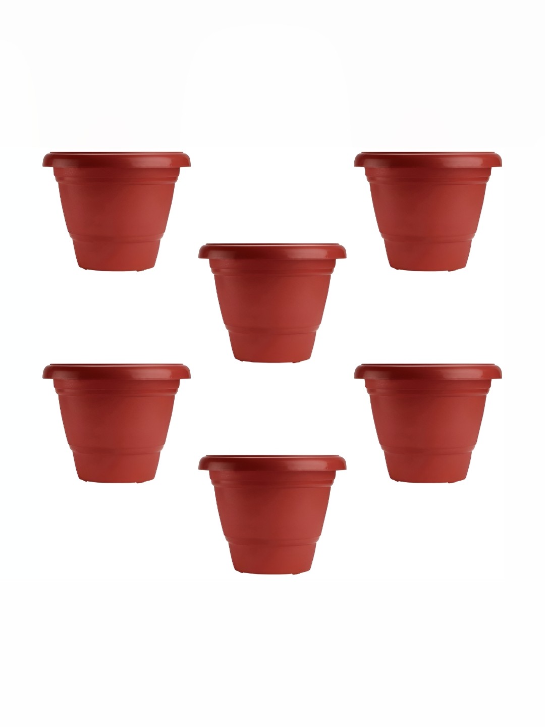 

AGAMI Brown 6Pcs Textured Slovia Planters