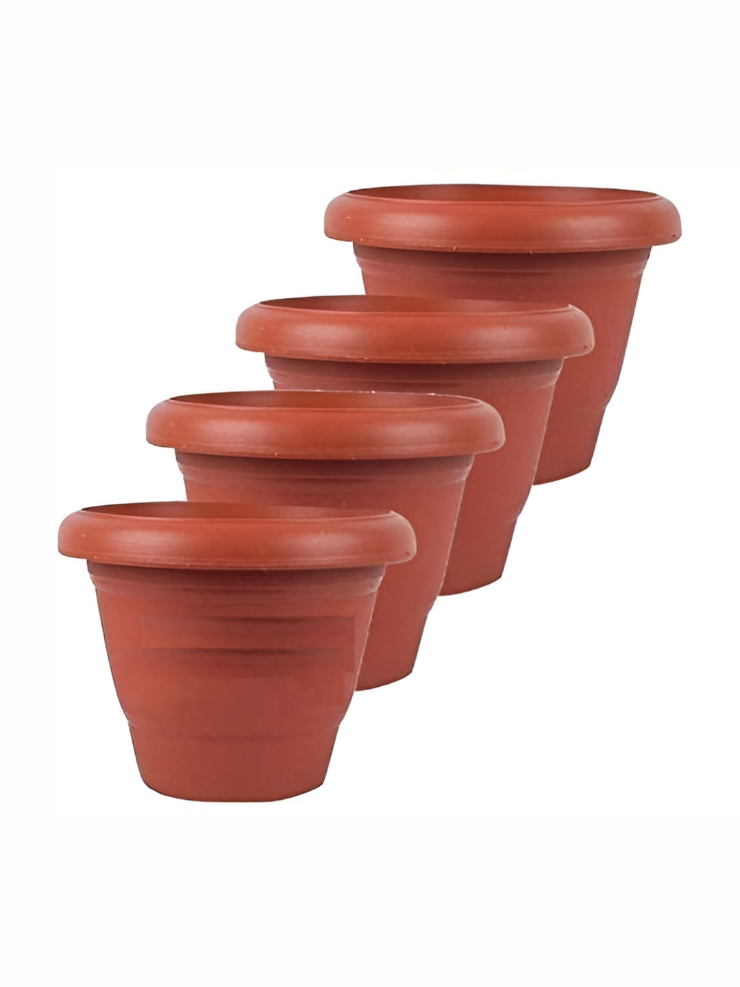 

AGAMI Green Store 4-Pcs Brown Round Planters