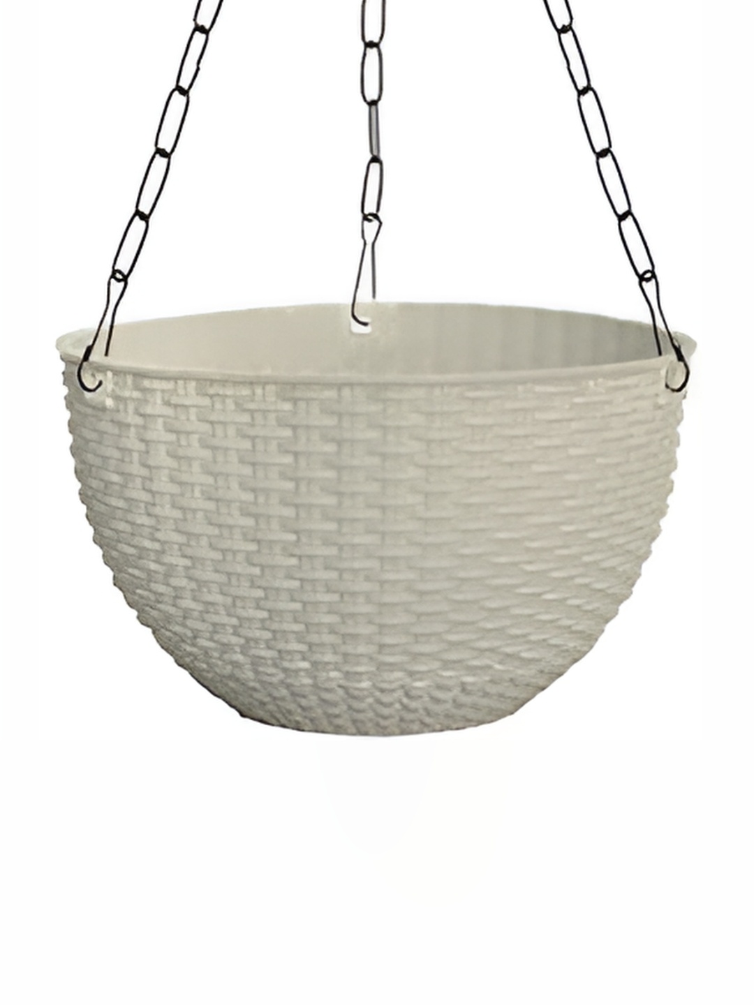 

AGAMI Jeberic White Woven Design Hanging Planters