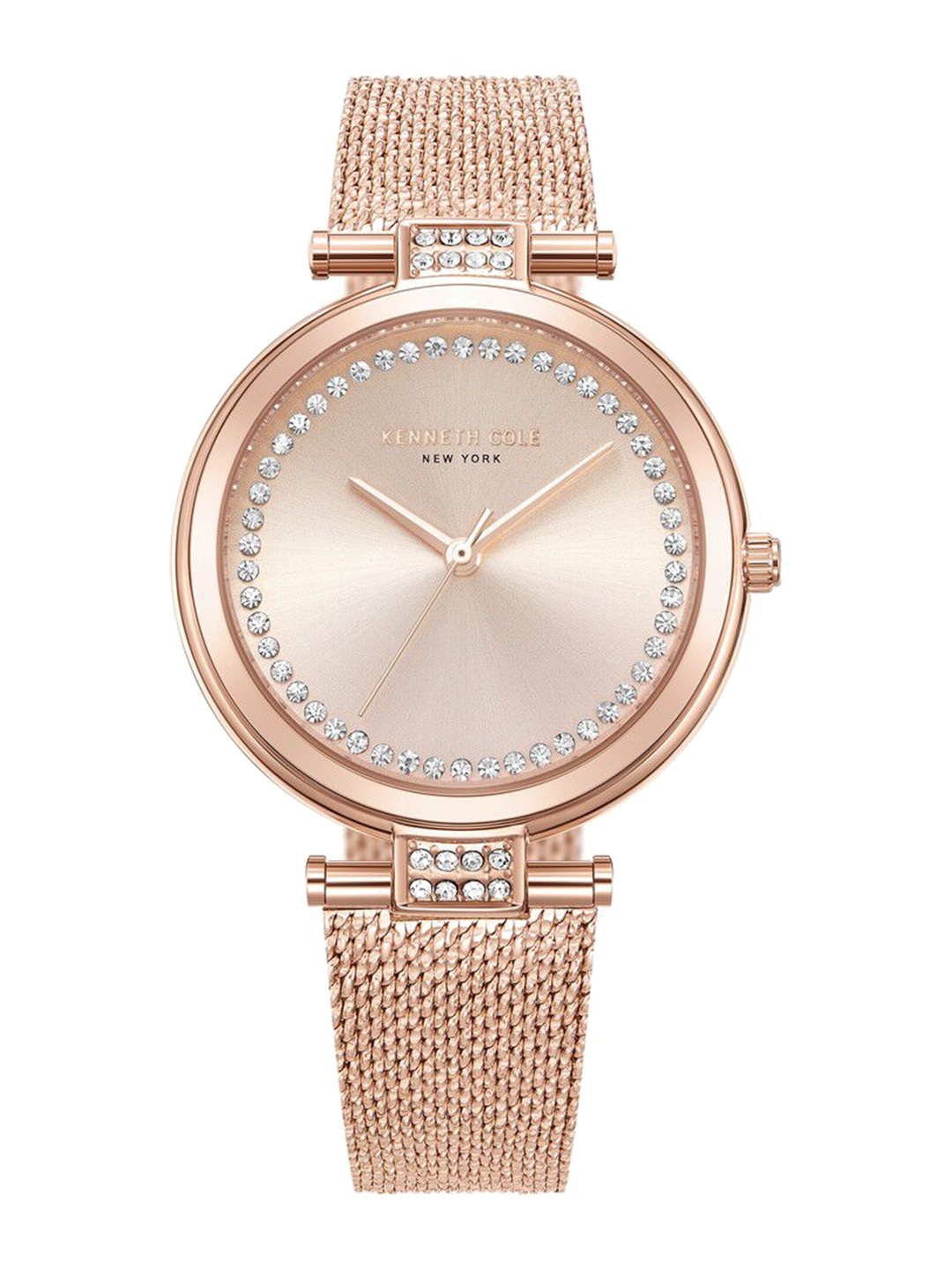 

Titan Women Embellished Dial & Stainless Steel Analogue Watch KCWLG0026802LD, Rose gold