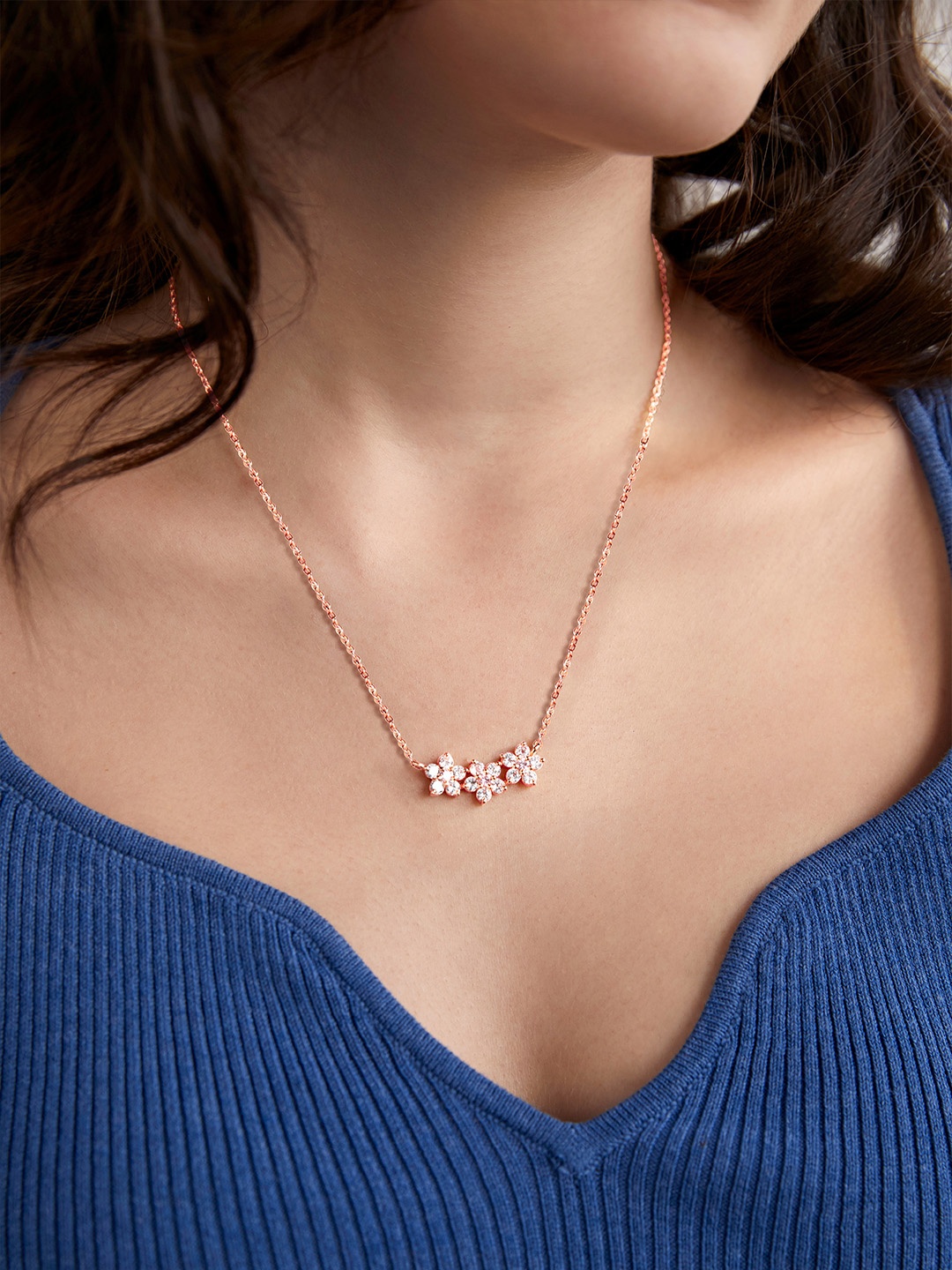 

MINUTIAE Rose Gold-Plated Crystals Mangalsutra