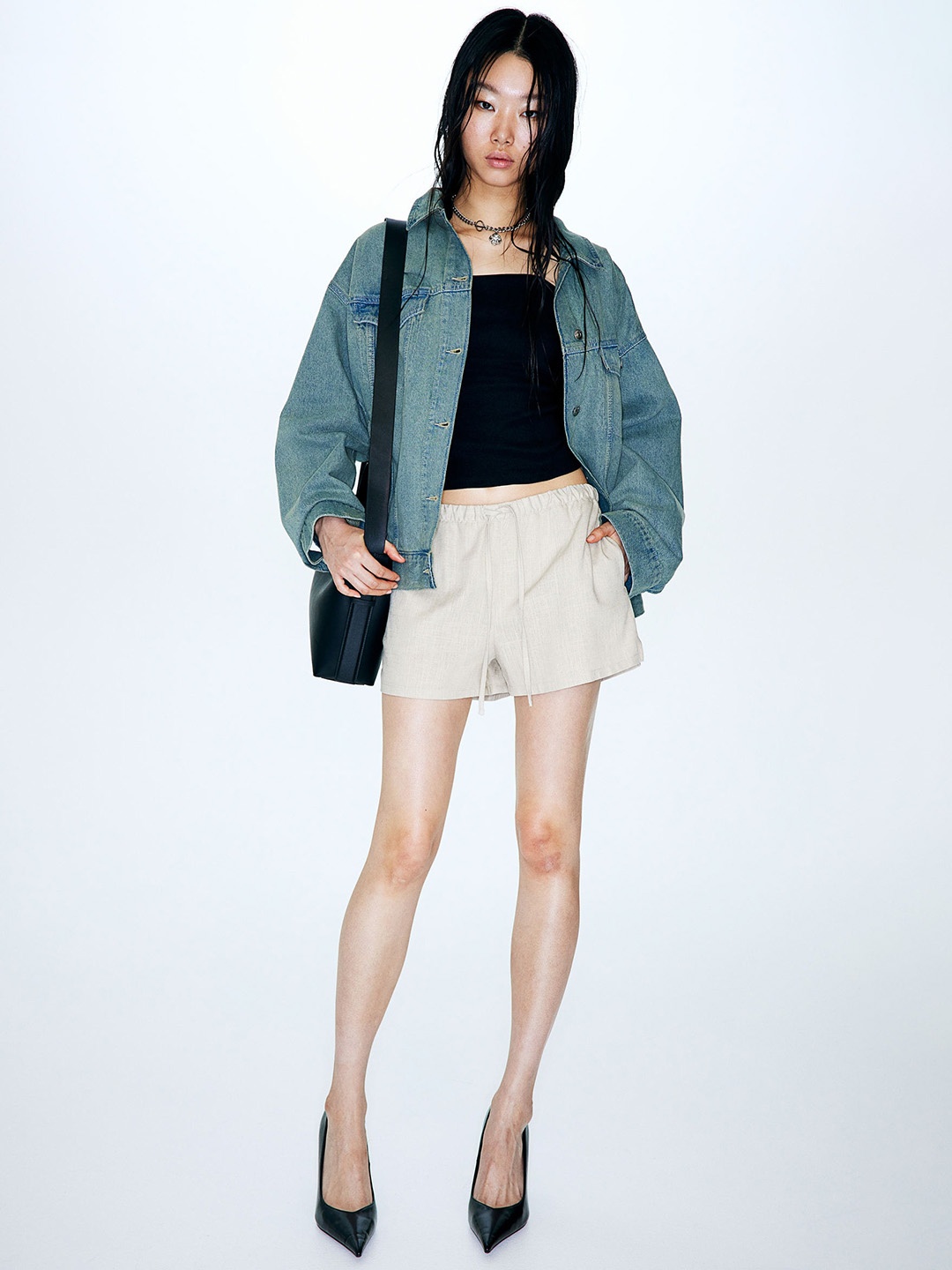 

H&M Pull-On Shorts, Beige