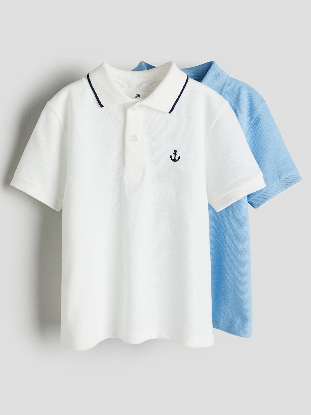 

H&M Boys 2-Pack Polo Shirts, White
