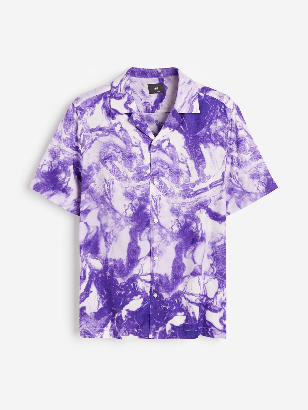 

H&M Men Patterned Resort Shirt, Purple